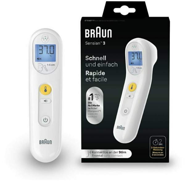 Braun Sensian 3 Kontaktloses Stirn Thermometer 1 Stück
