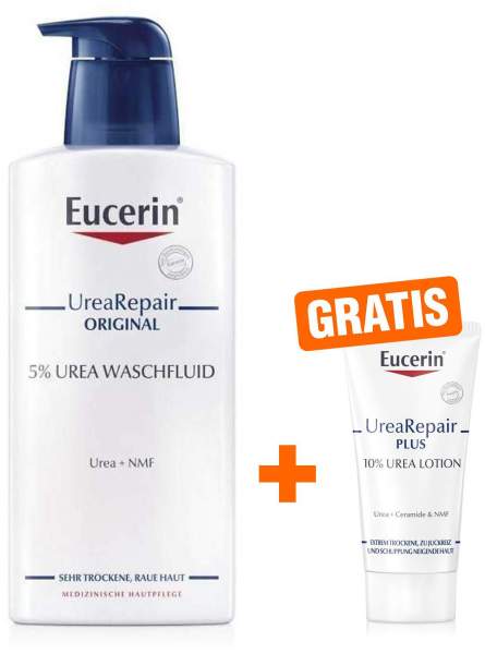 Eucerin UreaRepair Nacht Gesichtscreme 5% 50 ml + gratis UreaRepair Plus Lotion 10% Urea 20 ml
