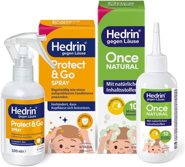 Hedrin Protect &amp; Go Spray 100 ml + Hedrin Once Natural 100 ml