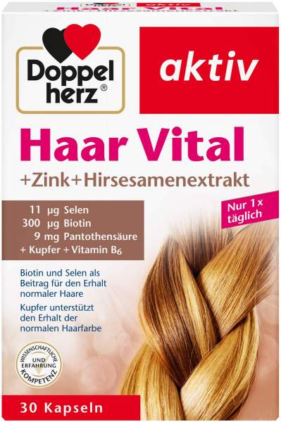 Doppelherz Aktiv Haar Vital + Zink + Hirsesamenextrakt 30 Kapseln