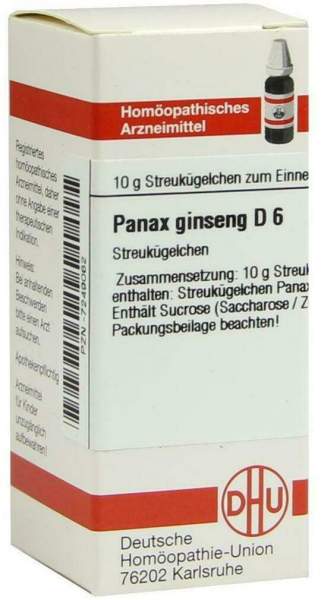 Dhu Panax Ginseng D6 10 G Globuli