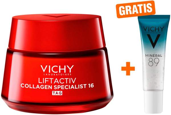 Vichy Liftactiv Collagen Specialist 50 ml Creme + gratis Vichy Mineral 89 Probe 10 ml