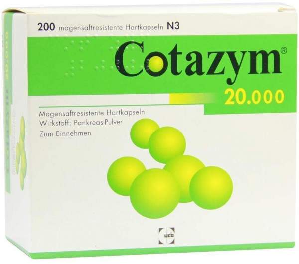 Cotazym 20.000 Pellets 200 Magensaftresistente Kapseln