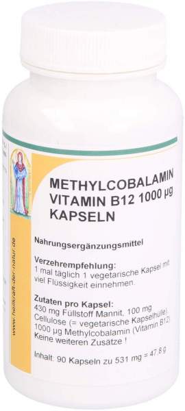 Methylcobalamin 1000 µg Vitamin B12 90 Kapseln