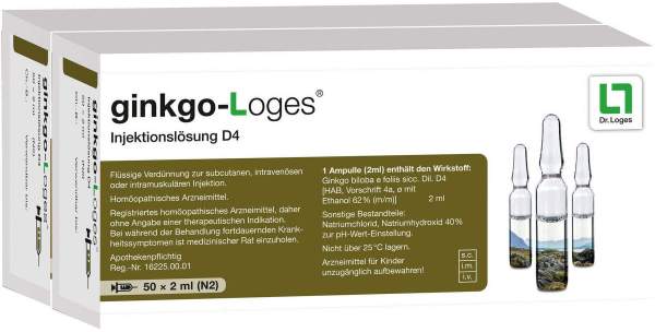 Ginkgo Loges Injektionslösung D 4 100 X 2 ml Ampullen
