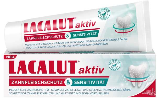 Lacalut aktiv Zahnfleischschutz &amp; Sensitivität 75 ml Zahncreme