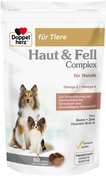 Doppelherz Haut &amp; Fell Complex für Hunde 60 Chews