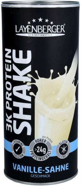 Layenberger 3k Protein Shake Vanille-Sahne Pulver 396g