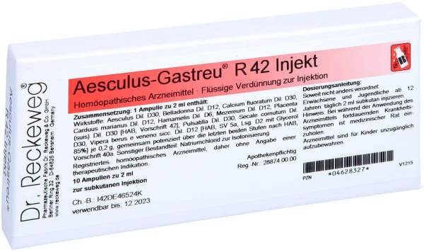 Aesculus Gastreu R 42 Injekt Ampullen 10 X 2 ml
