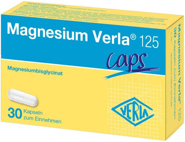 Magnesium Verla 125 mg 30 Kapseln