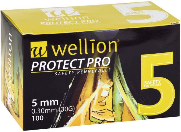 Wellion Protect Pro Safety Pen-Needles 30 G 5 mm 100 Stück