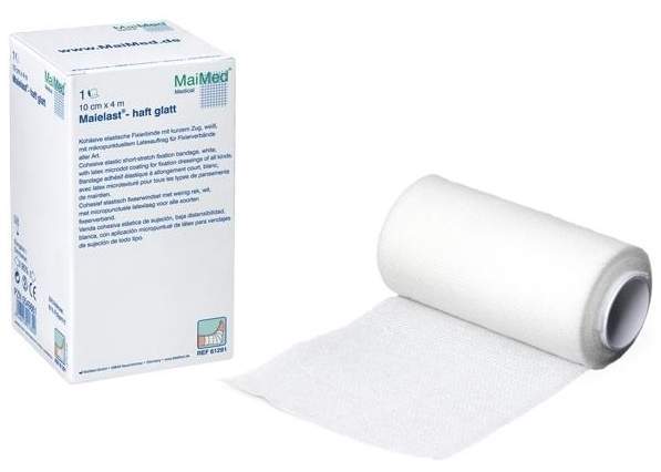 Maielast haft glatt kohäsiv,elastische Fixierbinde 10 cm x 4 m