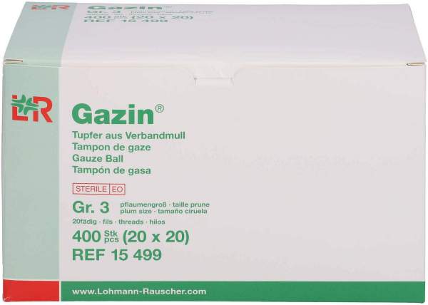 Gazin Tupfer Pflaumengroß Steril Gr. 3