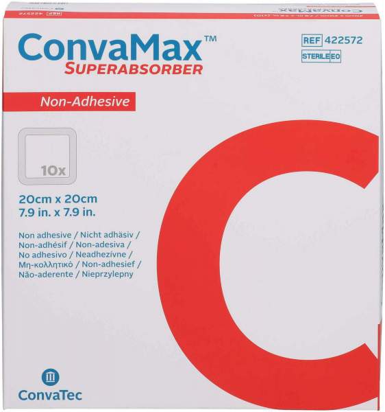 Convamax Superabsorber Nicht Adhäsiv 20 X 20 cm 10 Stück