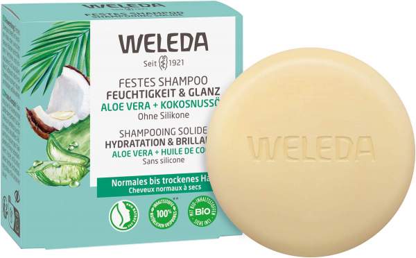 WELEDA festes Shampoo Feuchtigkeit &amp; Glanz 50 g