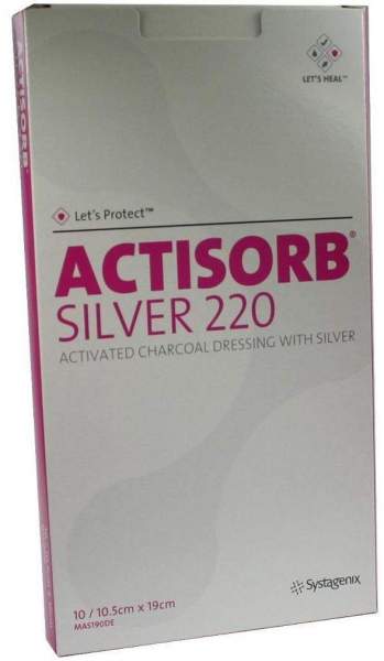 Actisorb 220 Silver 19x10,5cm Steril Kompressen