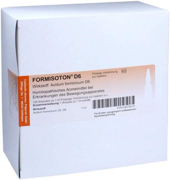 Formisoton D 6 10 X 10 X 1 ml Ampullen