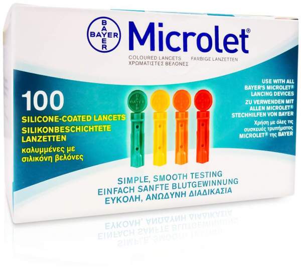 Microlet 100 Lanzetten Farbig