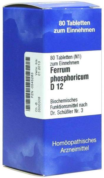 Biochemie 3 Ferrum Phosphoricum D12 Tabletten 80 Tabletten