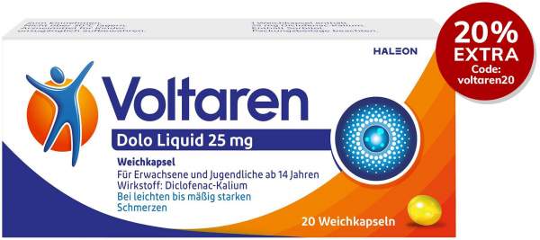 Voltaren Dolo Liquid 25 mg 20 Kapseln