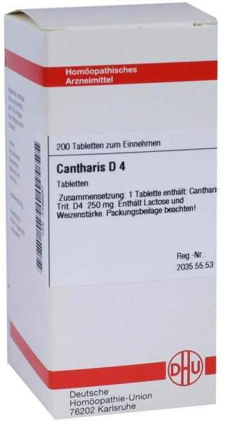 Cantharis D4 Dhu 200 Tabletten