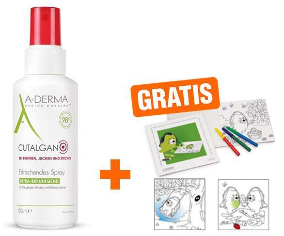 Aderma Cutalgan erfrischendes Spray 100 ml + gratis Malbuch