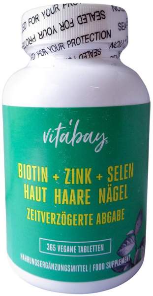 Biotin+zink+selen Haut+haare+nägel Vegan Tabletten