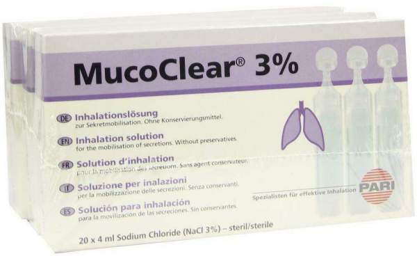 Mucoclear 3% Nacl Inhalationslösung 60 X 4 ml