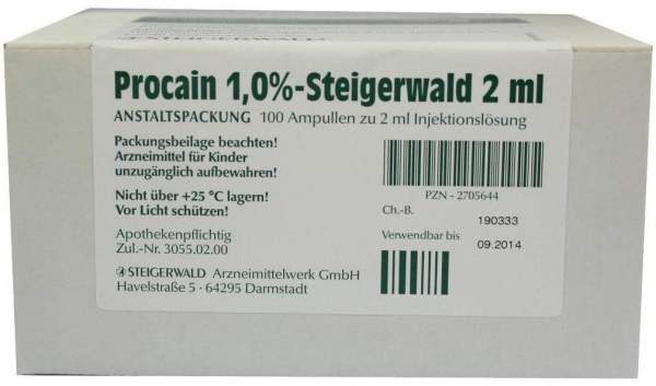 Procain 1% Steigerwald Injektionslösung 100x2 ml