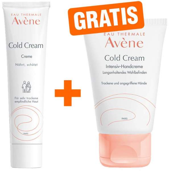 Avene Cold Cream Creme 100 ml + gratis Cold Cream Intensiv Handcreme 50 ml