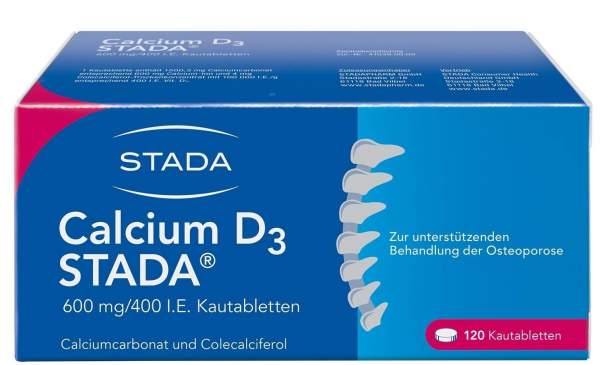 Calcium D3 Stada 600 mg 400 I.E 120 Kautabletten