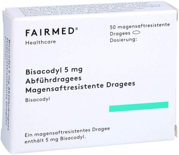 Bisacodyl 5 mg Dragees Magensaftresistente Dragees 50 Stück