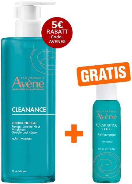 Avene Cleanance Reinigungsgel 400 ml + gratis 25 ml