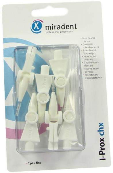 Miradent Interdentalbürste I-Prox Chx Fine Weiß 6 Stück