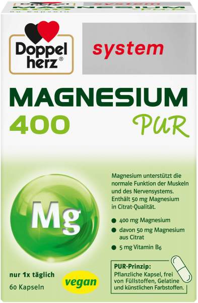 Doppelherz Magnesium 400 Pur 60 Kapseln