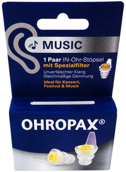 Ohropax Music Filterstöpsel In-Ohr 2 Stück