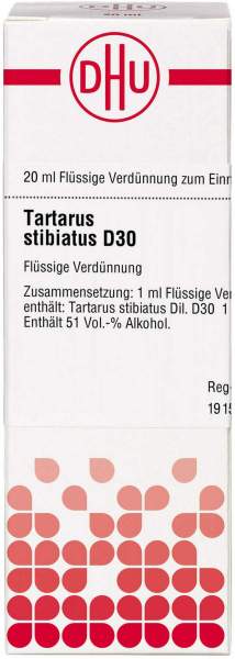 Tartarus Stibiatus D 30 Dilution 20 ml