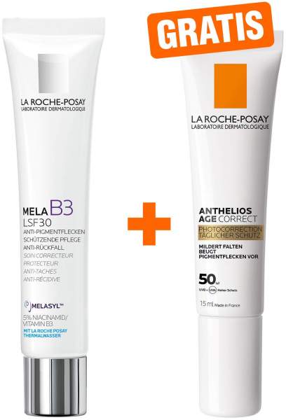 La Roche Posay Mela B3 LSF 30 40 ml Creme + gratis Anthelios Age Correct LSF 50 15 ml