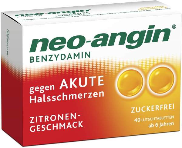 Neo-Angin Benzydamin akute Halsschmerzen Zitrone 40 Lutschtabletten