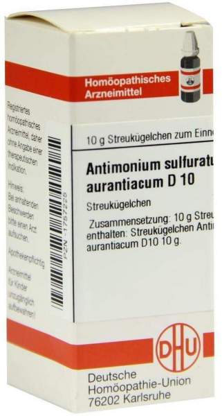 Dhu Antimonicum Sulfuricum Aurantiacum D10 Globuli