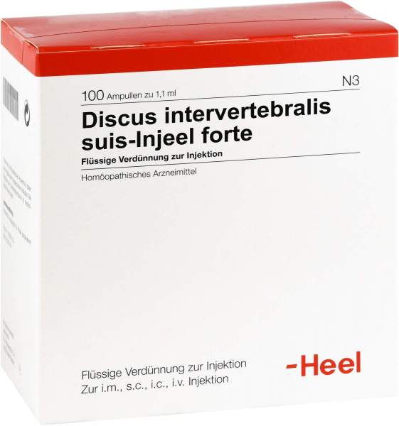 Discus Intervertebralis Suis Injeel Forte 1,1 ml 100 Ampullen