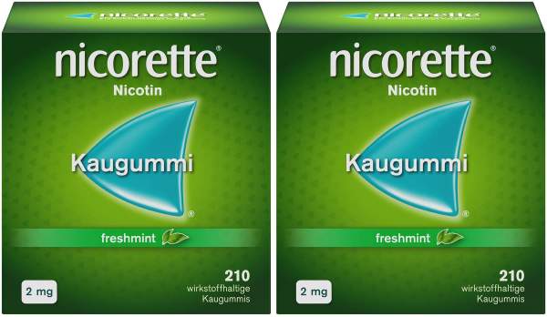 Nicorette 2 mg freshmint 2 x 210 Kaugummis