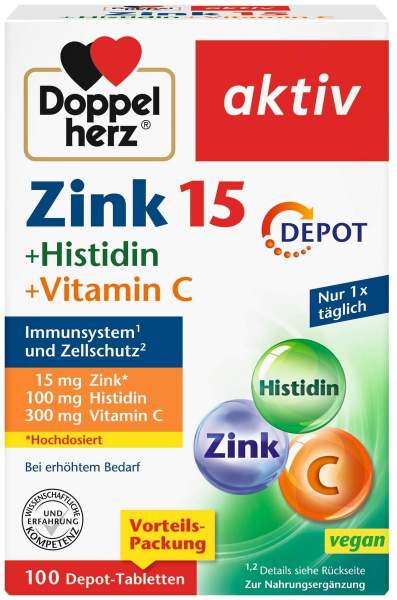 Doppelherz Zink + Histidin + Vitamin C Depot Aktiv 100 Tabletten