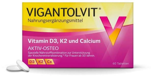 Vigantolvit Vitamin D3 K2 Calcium 60 Filmtabletten