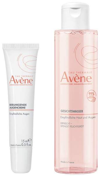 Avene Gesichtswasser 200 ml + Avene Beruhigende Augencreme 15 ml