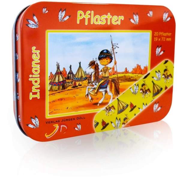 Kinderpflaster Indianer Dose