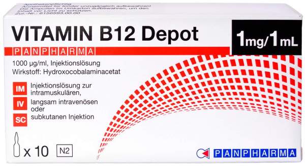 Vitamin B 12 Depot Panpharma 1000 µg Pro ml Injektionslösung 10 X...