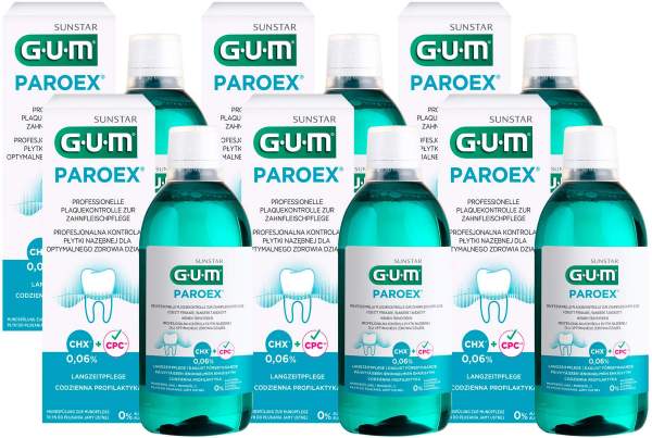 GUM Paroex 0,06 CHX Mundspülung 6 x 500 ml