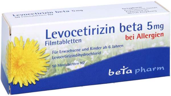 Levocetirizin Beta 5 mg 50 Filmtabletten