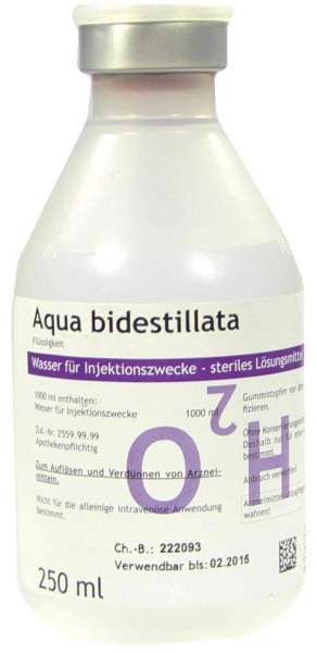 Aqua Bidest Plastik 250 ml Infusionslösung
